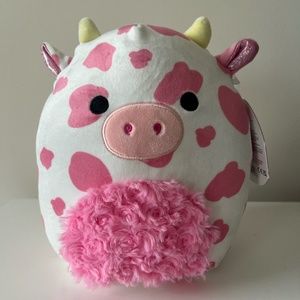 Squishmallows NEW RARE 8" Evangelica the Valentine's Pink Cow